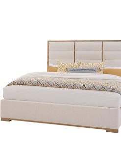 ERIN'S UPHOLSTERED BED - WHITE FABRIC